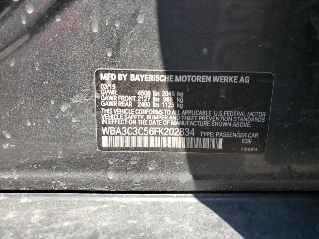 WBA3C3C56FK202834 - 2015 BMW 320 I XDRIVE GRAY photo 12