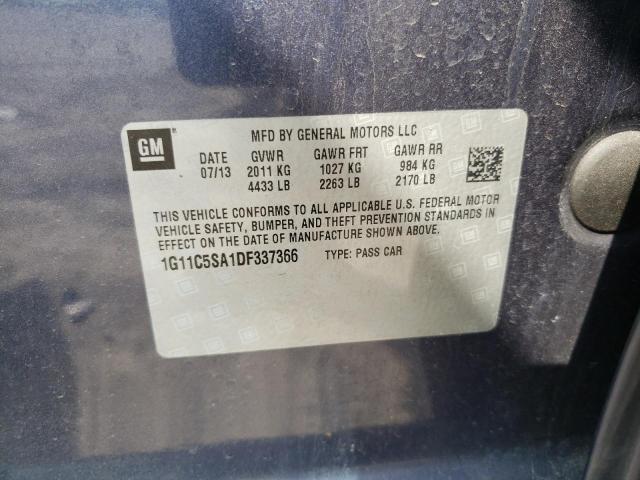 1G11C5SA1DF337366 - 2013 CHEVROLET MALIBU 1LT BLUE photo 13