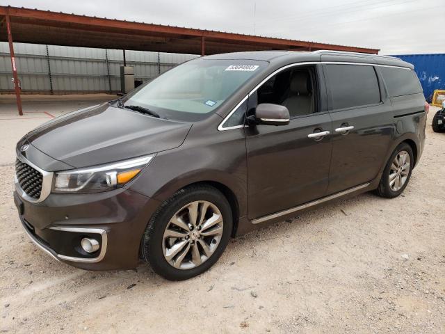 KNDME5C16J6381727 - 2018 KIA SEDONA SXL BROWN photo 1