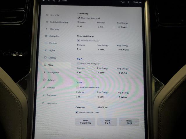 5YJSA1E25GF147352 - 2016 TESLA MODEL S WHITE photo 9