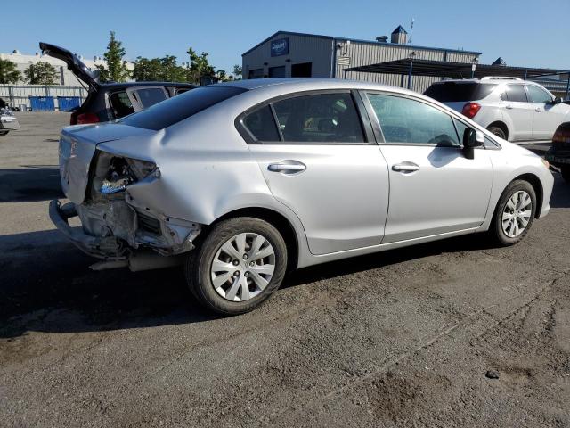 19XFB2F5XCE377627 - 2012 HONDA CIVIC LX SILVER photo 3