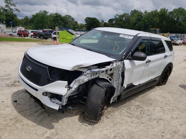 1FM5K8AB3MGA64282 - 2021 FORD EXPLORER POLICE INTERCEPTOR WHITE photo 1