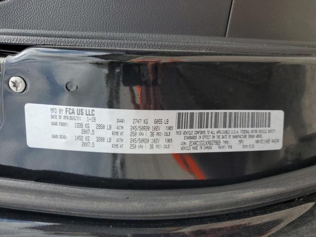 2C4RC1EG1KR627969 - 2019 CHRYSLER PACIFICA TOURING L PLUS CHARCOAL photo 13