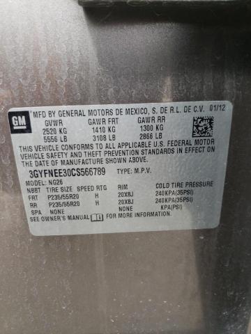 3GYFNEE30CS566789 - 2012 CADILLAC SRX PERFORMANCE COLLECTION Қоңыр фото 13