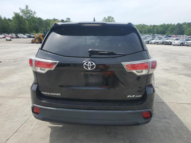 5TDJKRFHXFS190380 - 2015 TOYOTA HIGHLANDER XLE BLACK photo 6