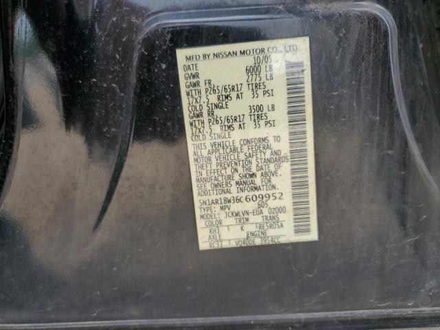 5N1AR18W36C609952 - 2006 NISSAN PATHFINDER LE 黑色 照片 13