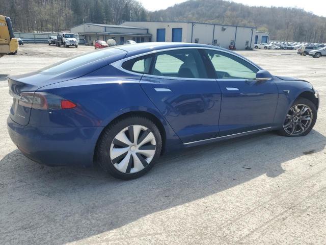 5YJSA1E26MF426210 - 2021 TESLA MODEL S BLUE photo 3