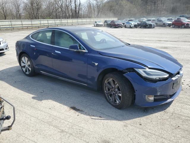 5YJSA1E26MF426210 - 2021 TESLA MODEL S BLUE photo 4