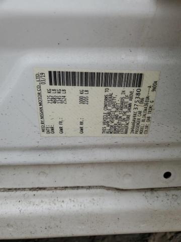 1N4AA6AV4KC375380 - 2019 NISSAN MAXIMA S თეთრი ფოტო 13