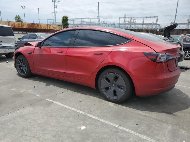 5YJ3E1EA1MF060513 - 2021 TESLA MODEL 3 RED photo 2