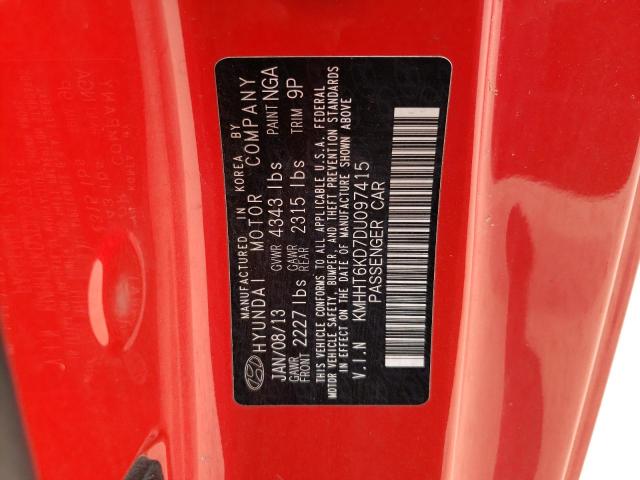 KMHHT6KD7DU097415 - 2013 HYUNDAI GENESIS CO 2.0T RED photo 12