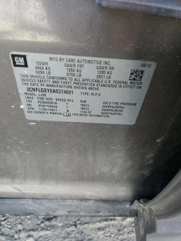 2CNFLGEY6A6374691 - 2010 CHEVROLET EQUINOX LTZ CHARCOAL photo 13