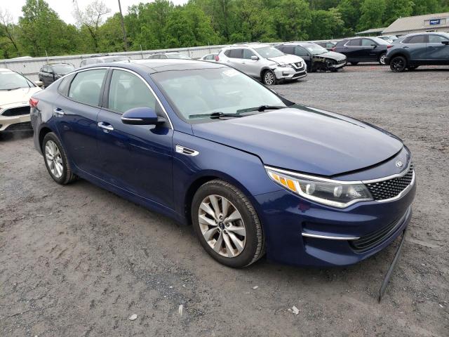 5XXGU4L37GG110617 - 2016 KIA OPTIMA EX BLUE photo 4