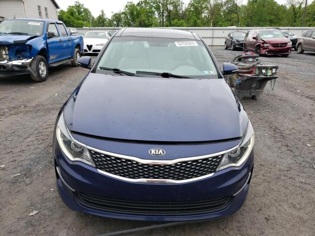 5XXGU4L37GG110617 - 2016 KIA OPTIMA EX BLUE photo 5