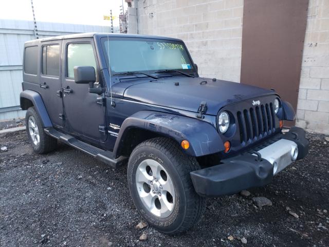 1C4HJWEG9DL558796 - 2013 JEEP WRANGLER U SAHARA BLUE photo 1