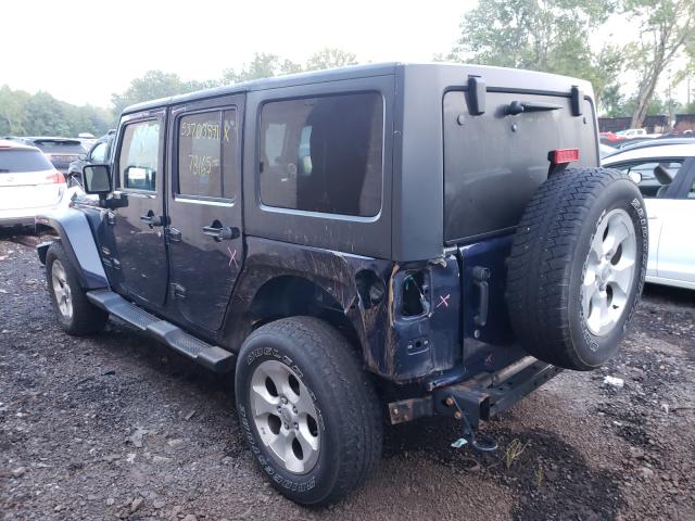 1C4HJWEG9DL558796 - 2013 JEEP WRANGLER U SAHARA BLUE photo 3