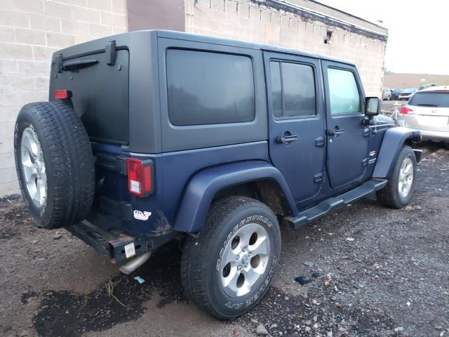 1C4HJWEG9DL558796 - 2013 JEEP WRANGLER U SAHARA BLUE photo 4