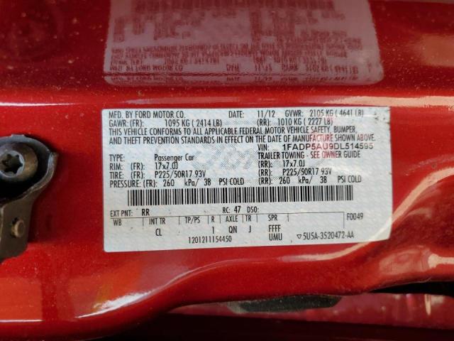 1FADP5AU9DL514595 - 2013 FORD C-MAX SE RED photo 12