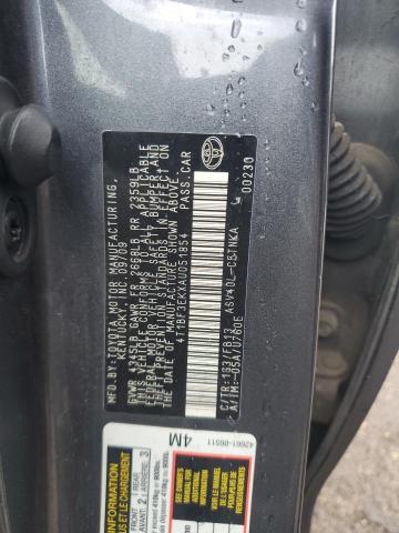 4T1BF3EKXAU051854 - 2010 TOYOTA CAMRY BASE GRAY photo 12