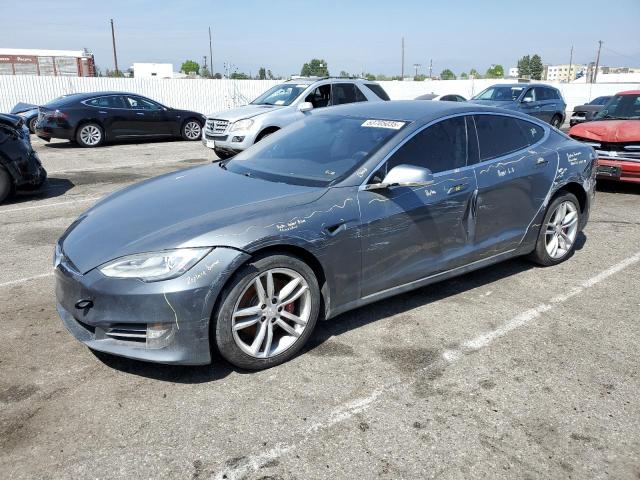 5YJSA1H17EFP36595 - 2014 TESLA MODEL S GRAY photo 1