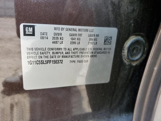 1G11C5SL5FF156372 - 2015 CHEVROLET MALIBU 1LT BROWN photo 12