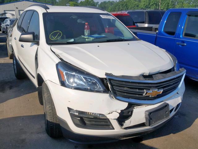 1GNKRFKD6FJ219640 - 2015 CHEVROLET TRAVERSE LS WHITE photo 1