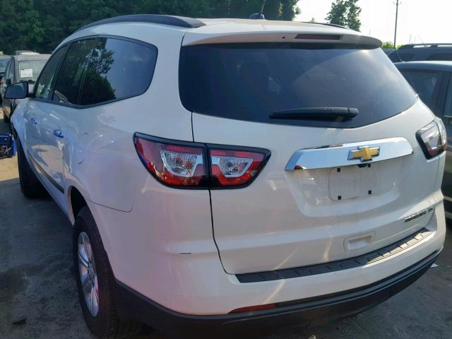 1GNKRFKD6FJ219640 - 2015 CHEVROLET TRAVERSE LS WHITE photo 3