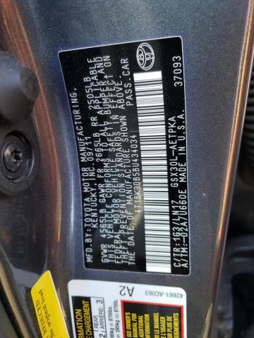 4T1BK3DB5BU434034 - 2011 TOYOTA AVALON BASE Boz foto 12