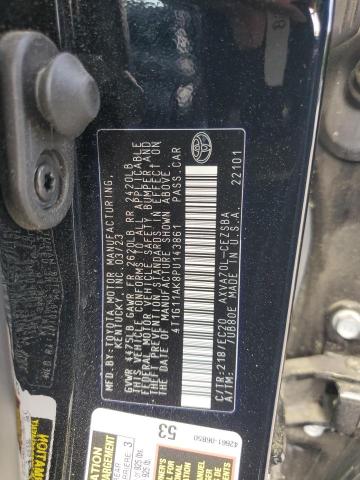 4T1G11AK8PU143861 - 2023 TOYOTA CAMRY SE NIGHT SHADE BLACK photo 12