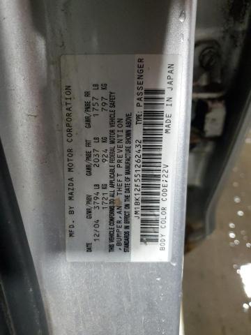 JM1BK12F551262432 - 2005 MAZDA 3 I SILVER photo 13