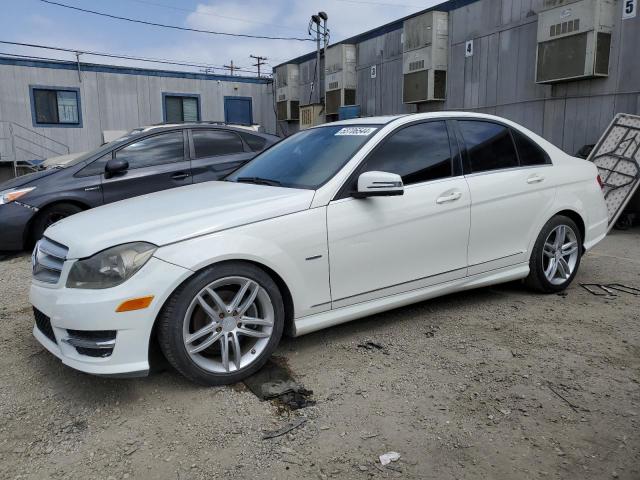 WDDGF4HB7CA643881 - 2012 MERCEDES-BENZ C 250 WHITE photo 1