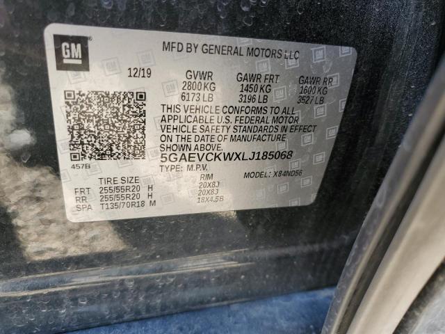 5GAEVCKWXLJ185068 - 2020 BUICK ENCLAVE AVENIR CHARCOAL photo 13