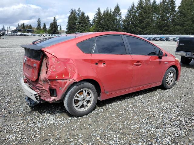 JTDKN3DU6B0317132 - 2011 TOYOTA PRIUS RED photo 3