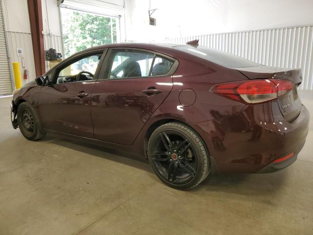 3KPFL4A72JE183902 - 2018 KIA FORTE LX MAROON photo 2