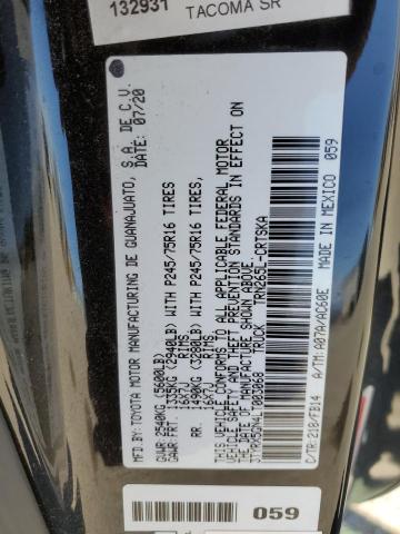 3TYRX5GN4LT003068 - 2020 TOYOTA TACOMA ACCESS CAB Қара фото 12