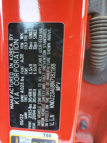 KNDJ23AU8N7182188 - 2022 KIA SOUL LX RED photo 12