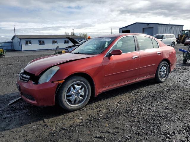 JNKCV51F45M313274 - 2005 INFINITI G35 RED photo 1