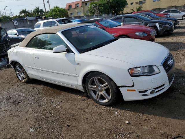 WAUDF48H18K009188 - 2008 AUDI A4 2.0T CABRIOLET QUATTRO WHITE photo 4