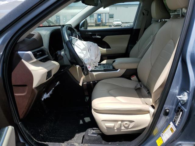 5TDGZRBH1MS130416 - 2021 TOYOTA HIGHLANDER XLE Կապույտ լուսանկար 7