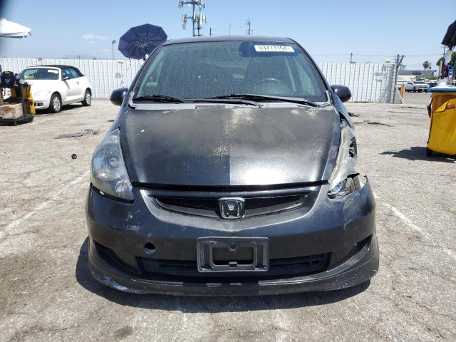 JHMGD38627S040431 - 2007 HONDA FIT S BLACK photo 5