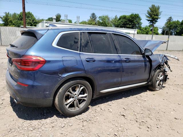 5UXTS1C03M9H58930 - 2021 BMW X3 XDRIVE30E BLUE photo 3