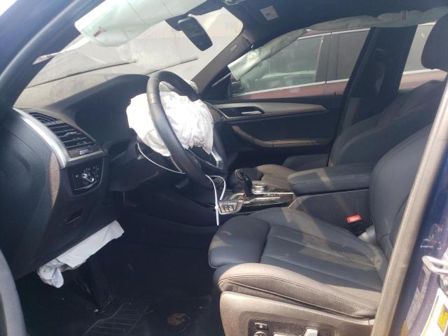 5UXTS1C03M9H58930 - 2021 BMW X3 XDRIVE30E BLUE photo 7