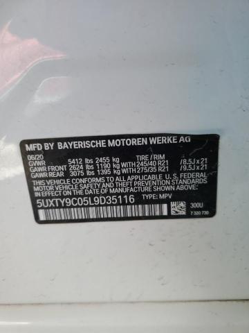 5UXTY9C05L9D35116 - 2020 BMW X3 XDRIVEM40I WHITE photo 12