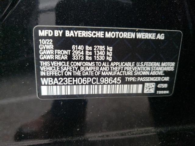 WBA23EH06PCL98645 - 2023 BMW 740 I BLACK photo 12