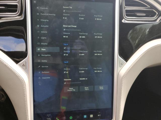 5YJSA1E29FF116457 - 2015 TESLA MODEL S GRAY photo 9