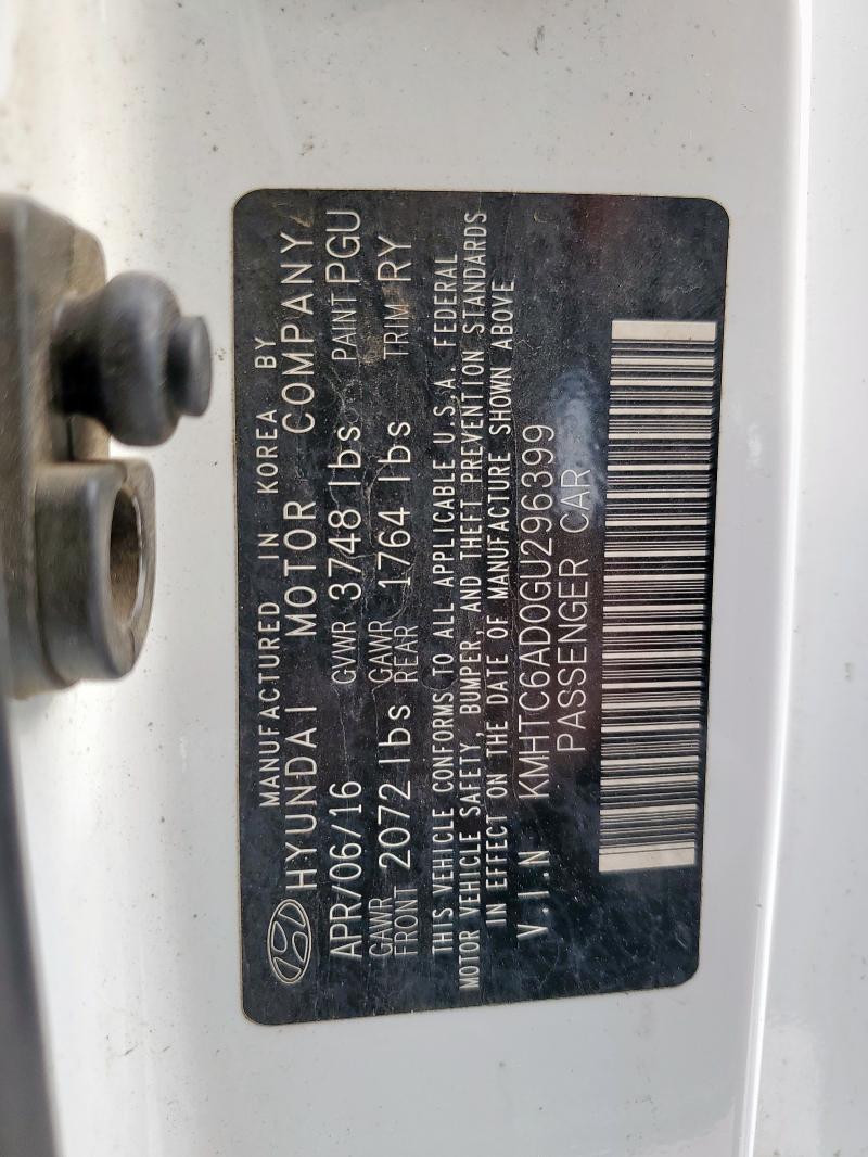 KMHTC6AD0GU296399 - 2016 HYUNDAI VELOSTER Ağ foto 13