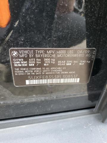 5UXFE83539L308517 - 2009 BMW X5 XDRIVE48I BLACK photo 13