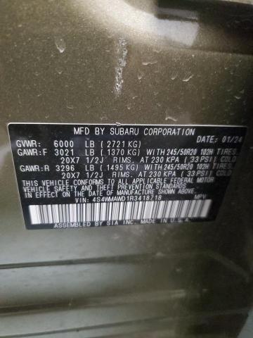 4S4WMAWD1R3418718 - 2024 SUBARU ASCENT TOURING GREEN photo 14