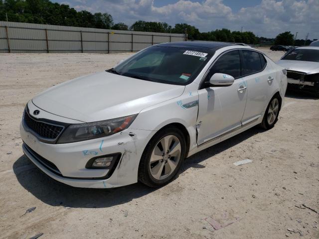 KNAGN4AD8F5088636 - 2015 KIA OPTIMA HYBRID WHITE photo 1