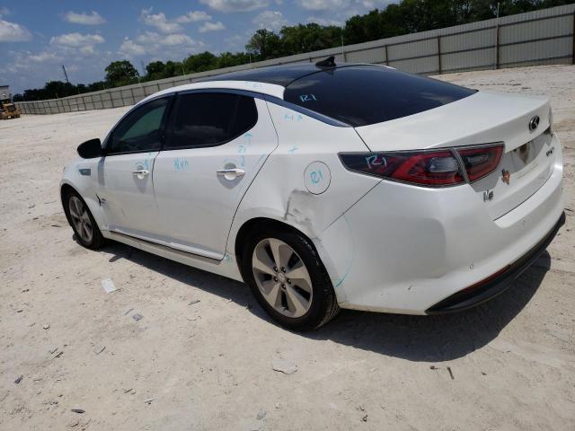 KNAGN4AD8F5088636 - 2015 KIA OPTIMA HYBRID WHITE photo 2